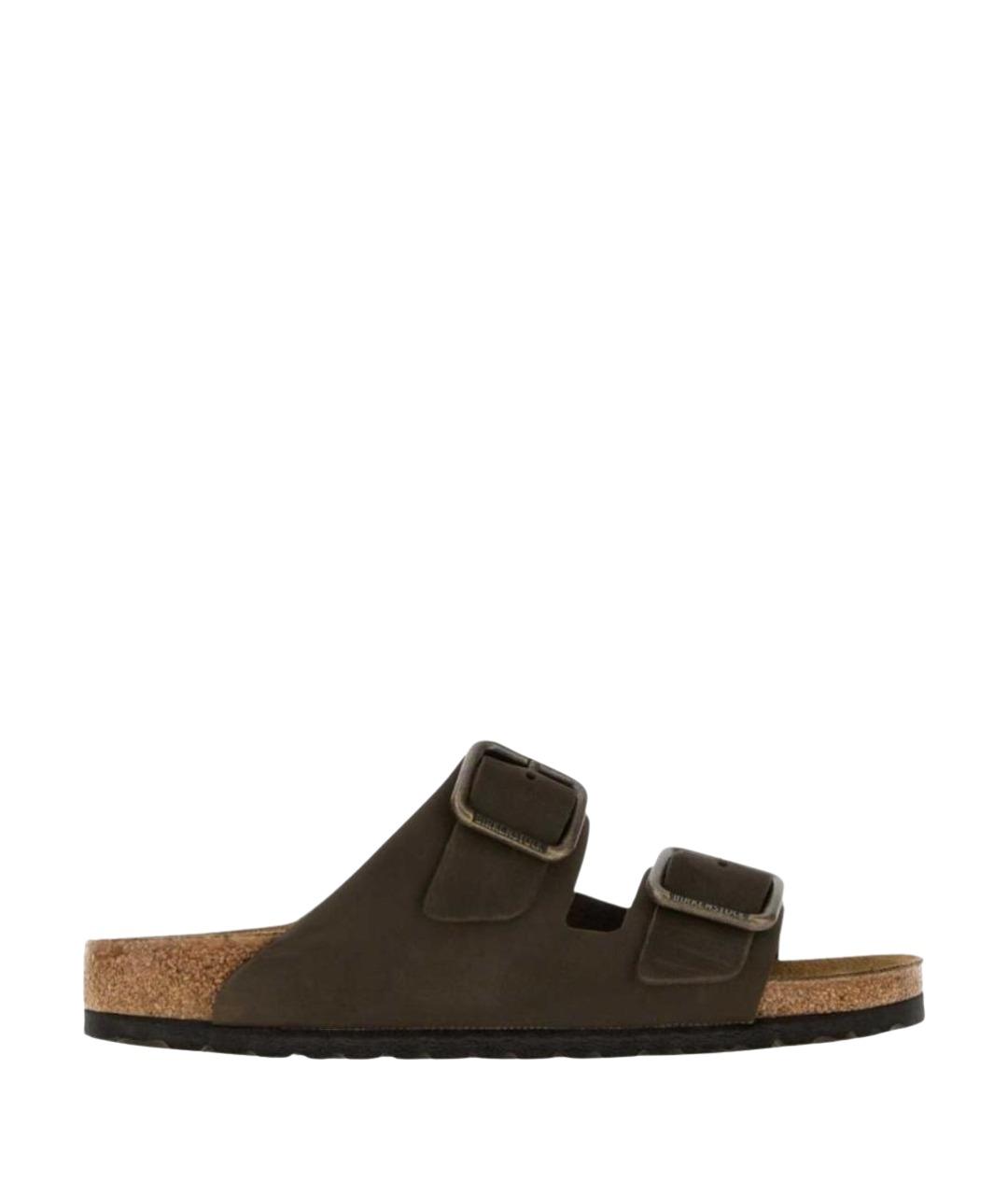 BIRKENSTOCK Коричневые замшевые сандалии, фото 1