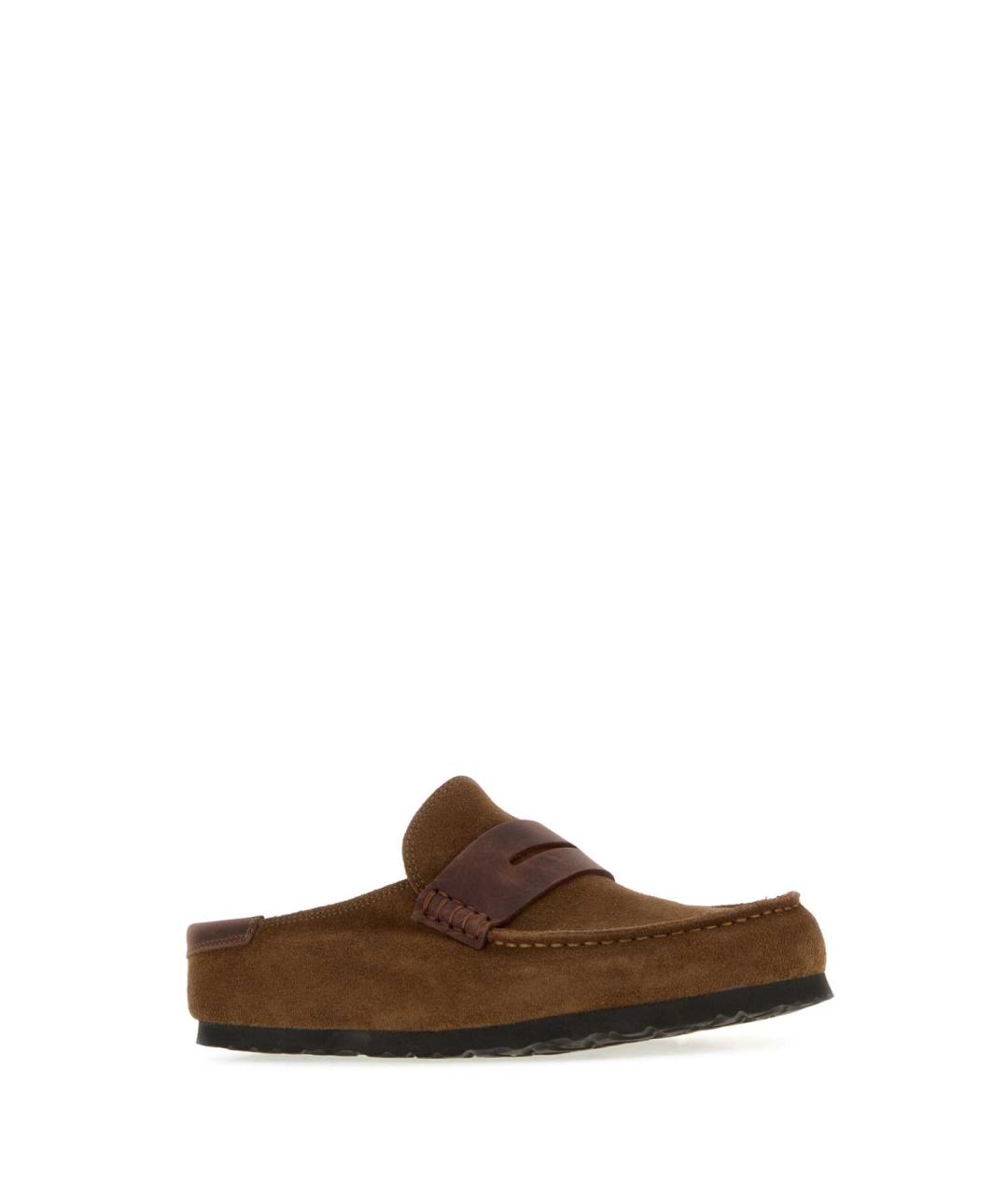 BIRKENSTOCK Коричневые замшевые мюли, фото 2