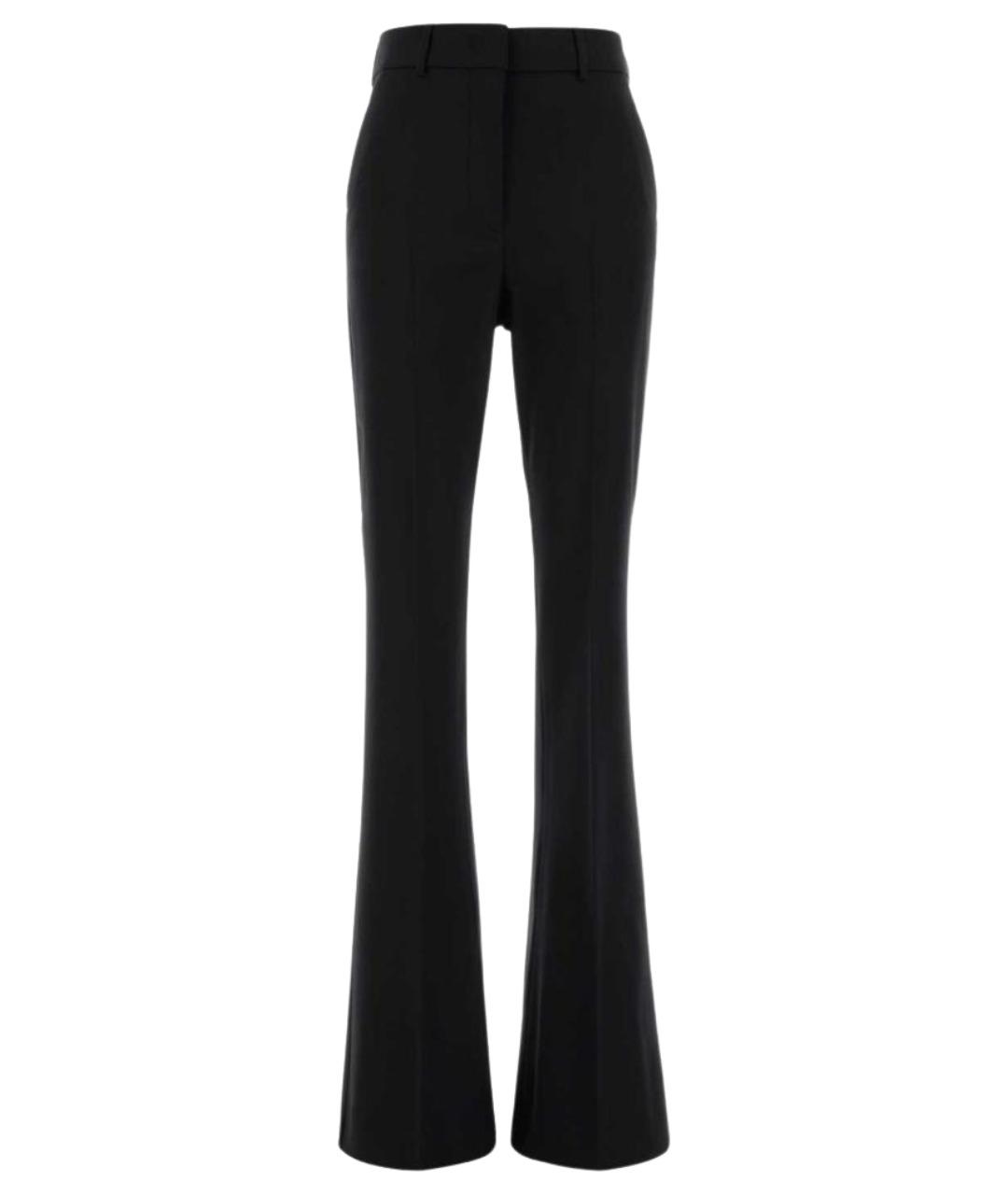SPORTMAX Черные шерстяные прямые брюки, фото 1