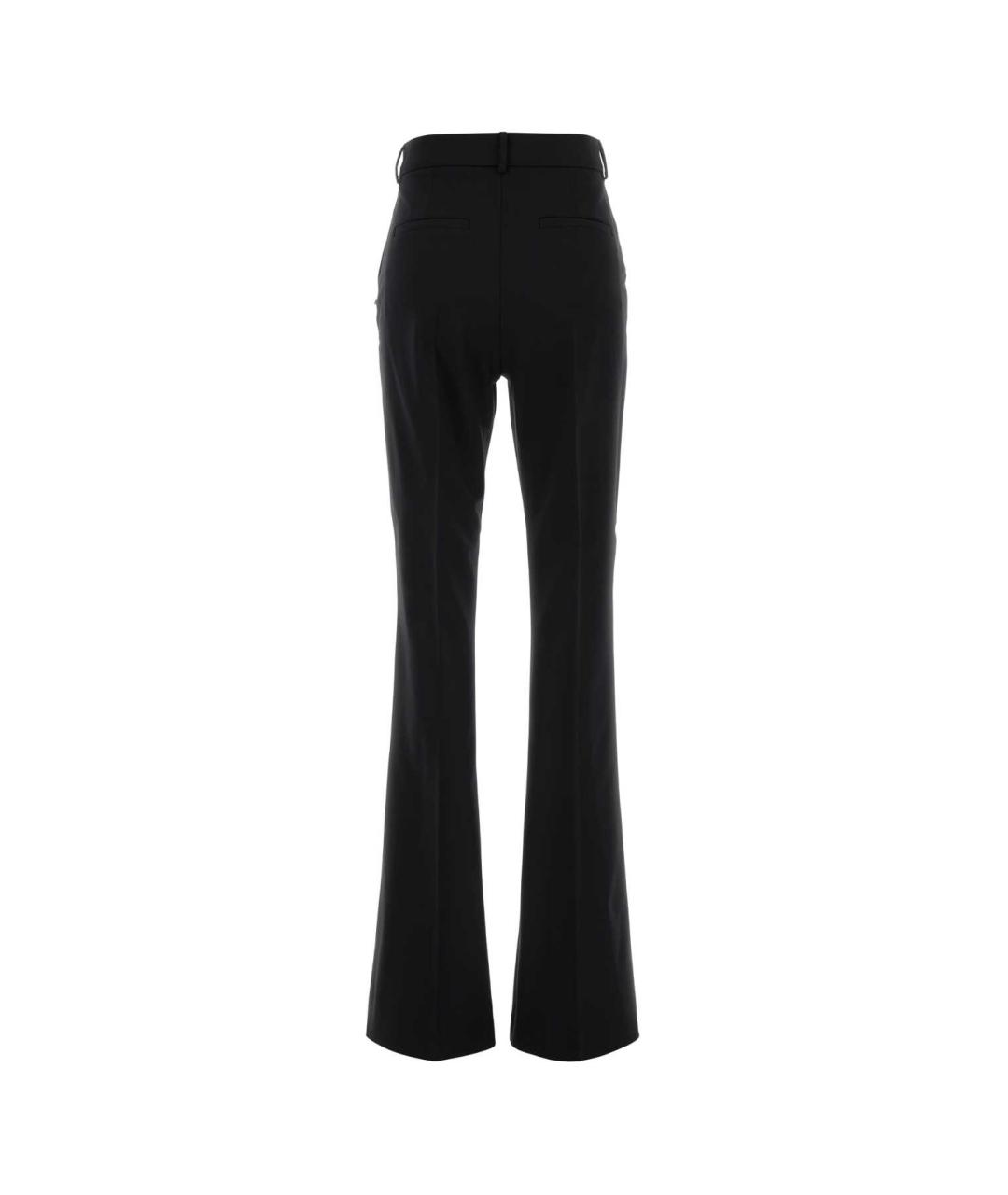 SPORTMAX Черные шерстяные прямые брюки, фото 2