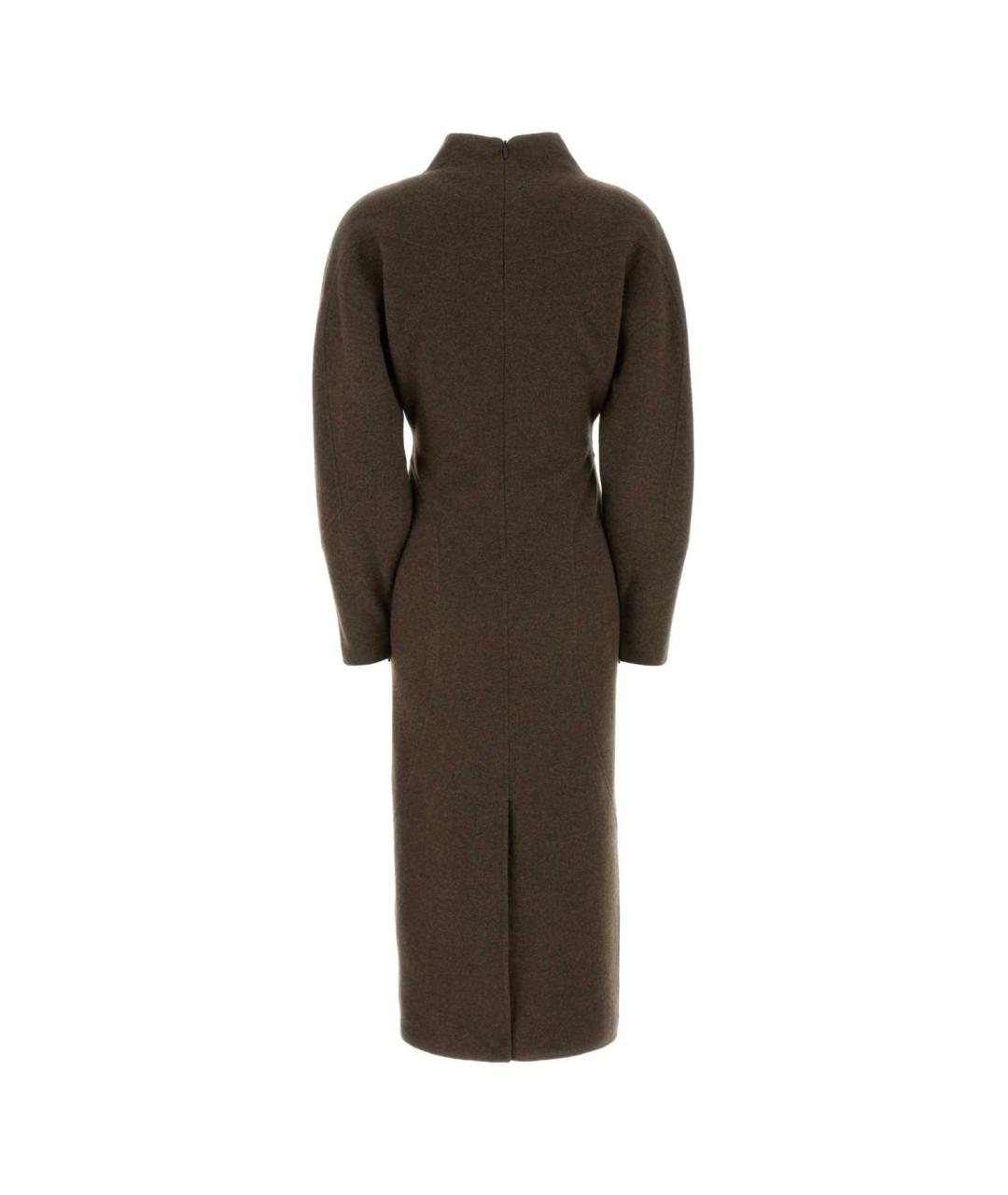 MAX MARA Коричневое шерстяное повседневное платье, фото 2
