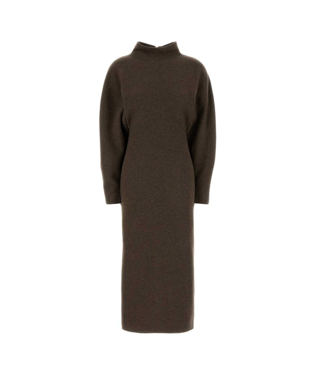 MAX MARA Коричневое шерстяное повседневное платье, фото 3