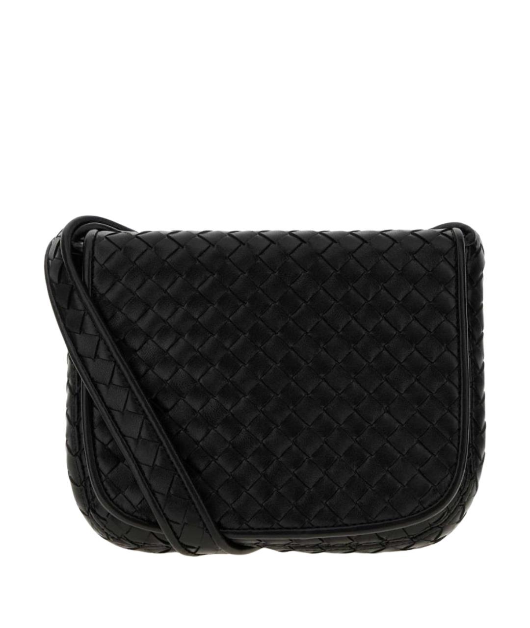 BOTTEGA VENETA Черная кожаная сумка на плечо, фото 1