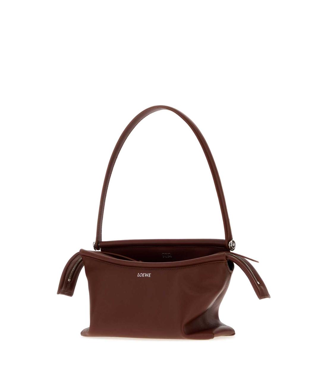 LOEWE Коричневая кожаная сумка через плечо, фото 2