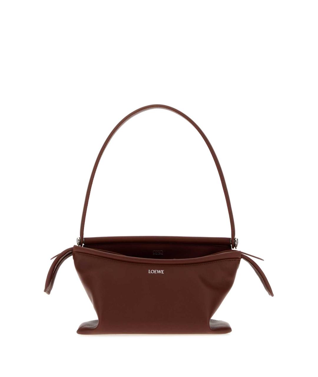 LOEWE Коричневая кожаная сумка через плечо, фото 3