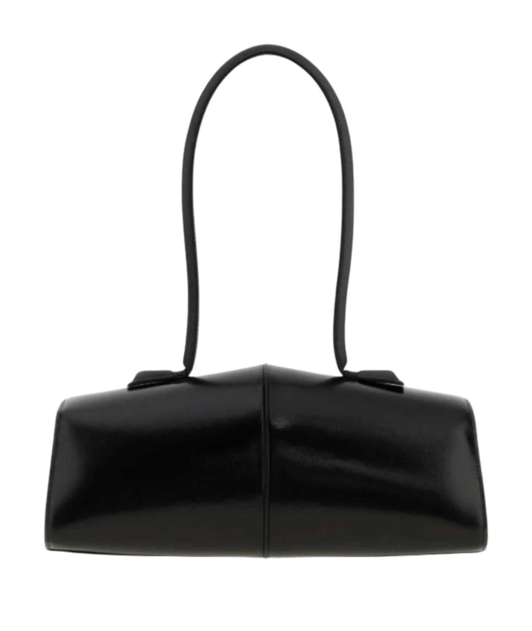 JIL SANDER Черная кожаная сумка с короткими ручками, фото 3