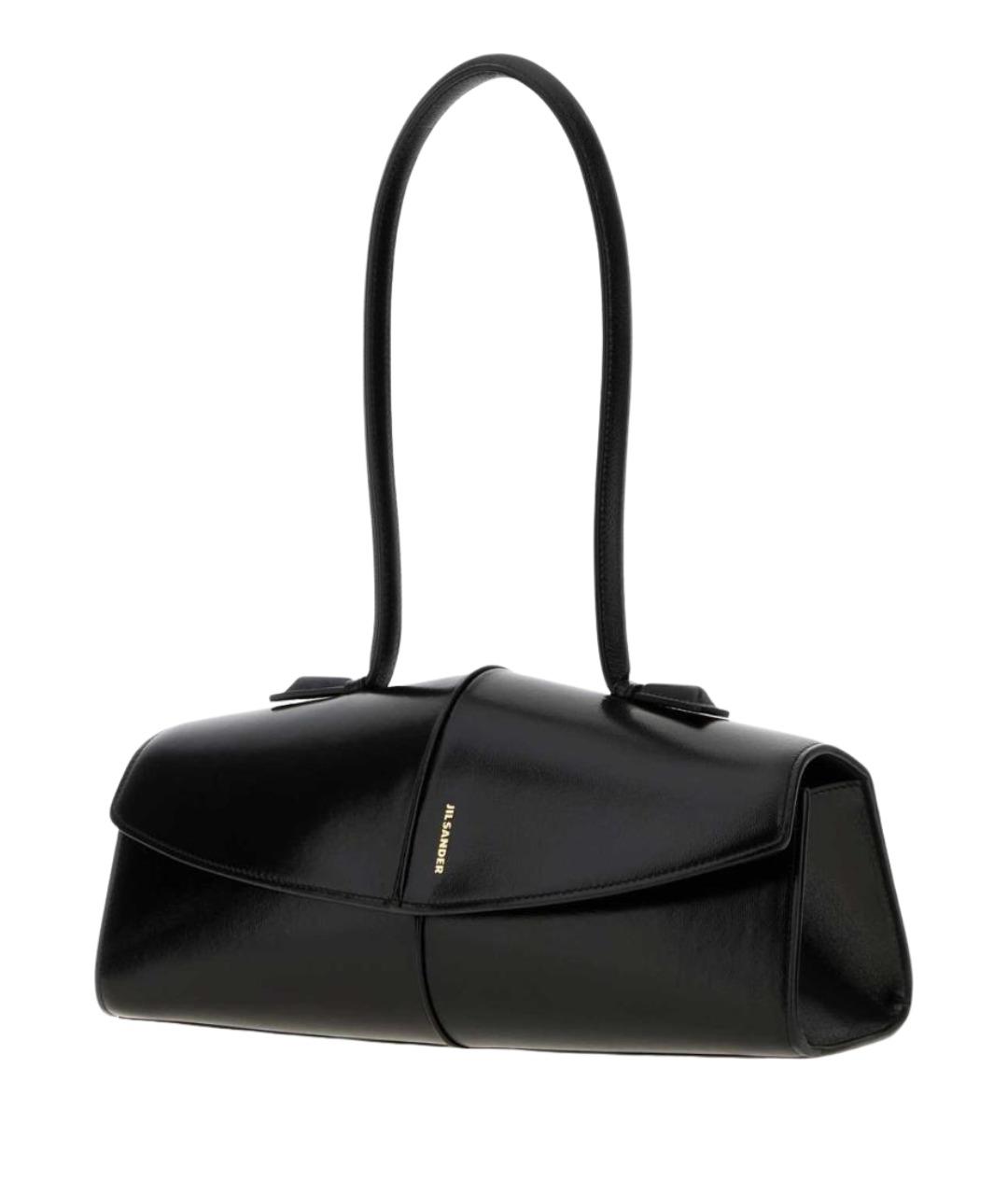 JIL SANDER Черная кожаная сумка с короткими ручками, фото 2