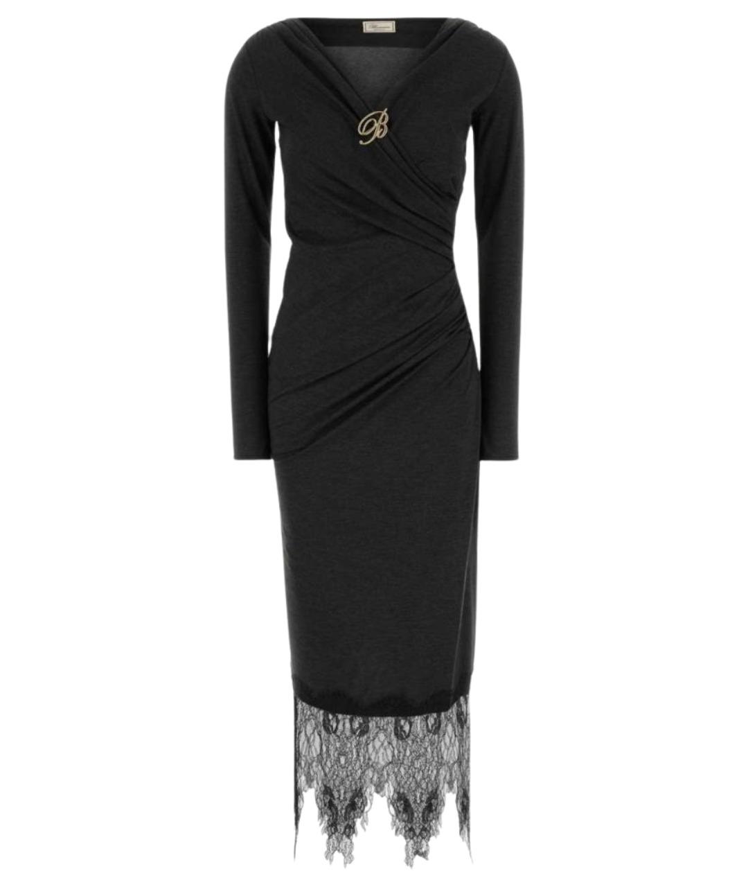BLUMARINE Коричневое вискозное платье, фото 1