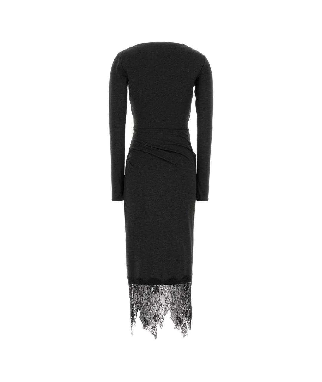 BLUMARINE Коричневое вискозное платье, фото 2
