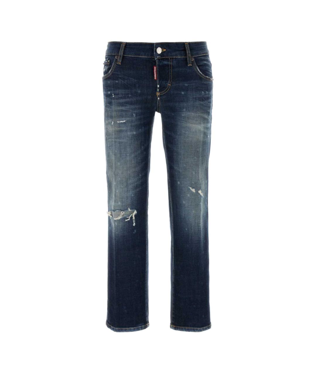 DSQUARED2 Синие хлопковые прямые джинсы, фото 1