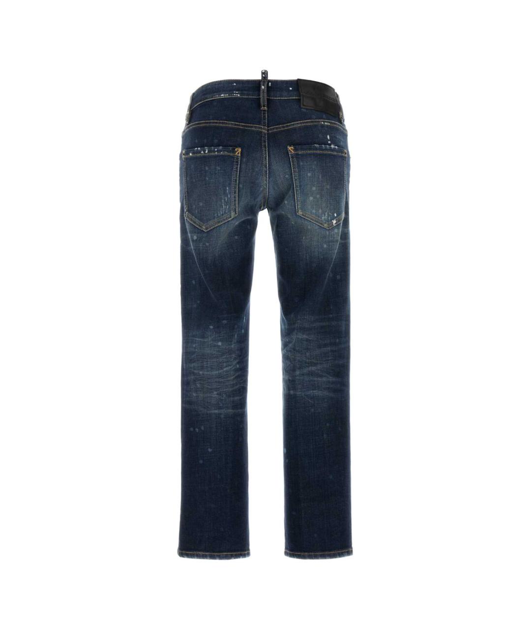 DSQUARED2 Синие хлопковые прямые джинсы, фото 2