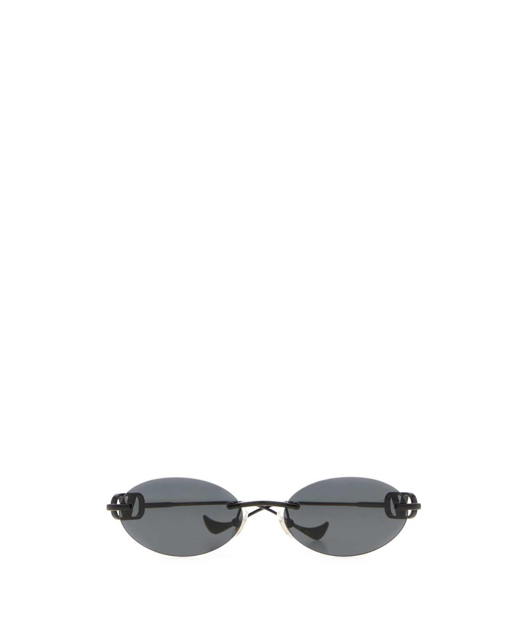 VALENTINO Черные металлические солнцезащитные очки, фото 2