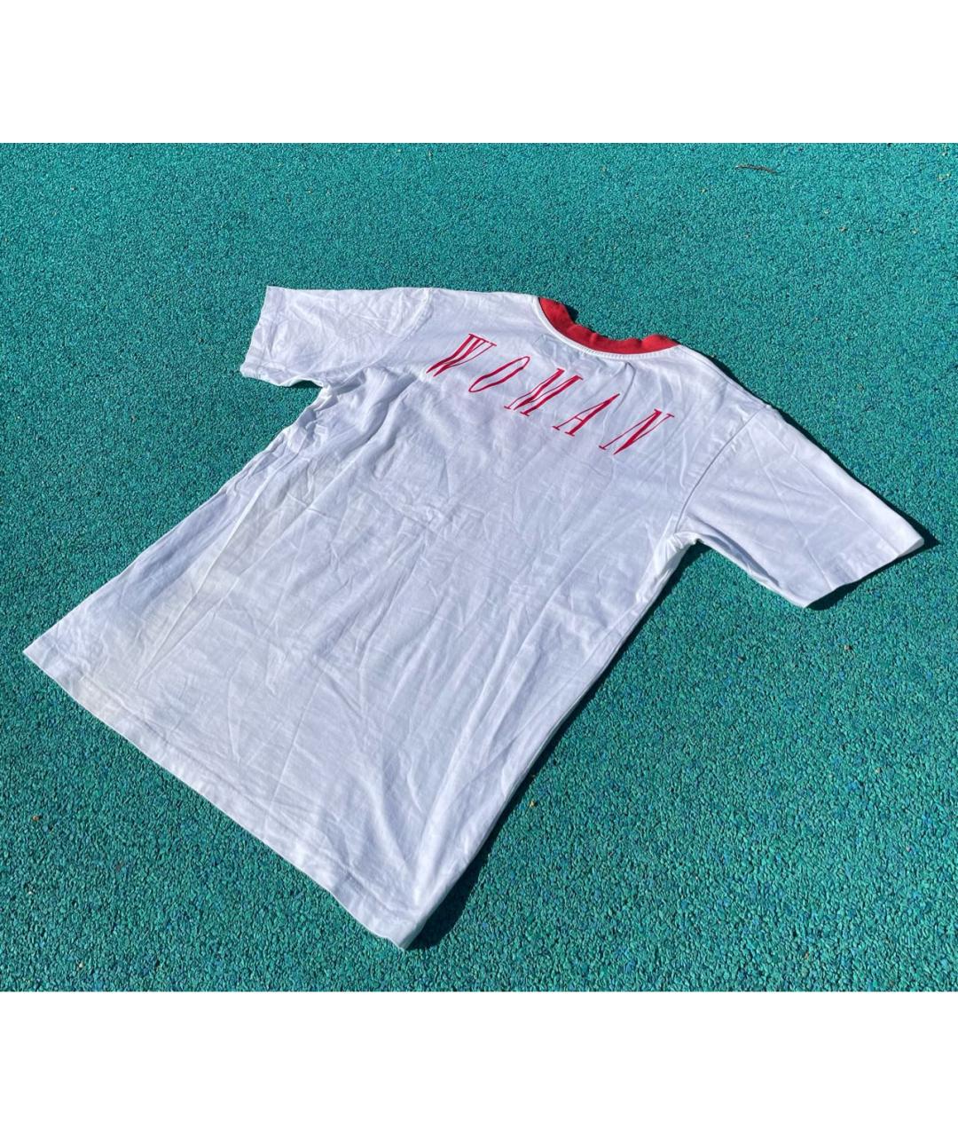 OFF-WHITE Белая хлопковая футболка, фото 8