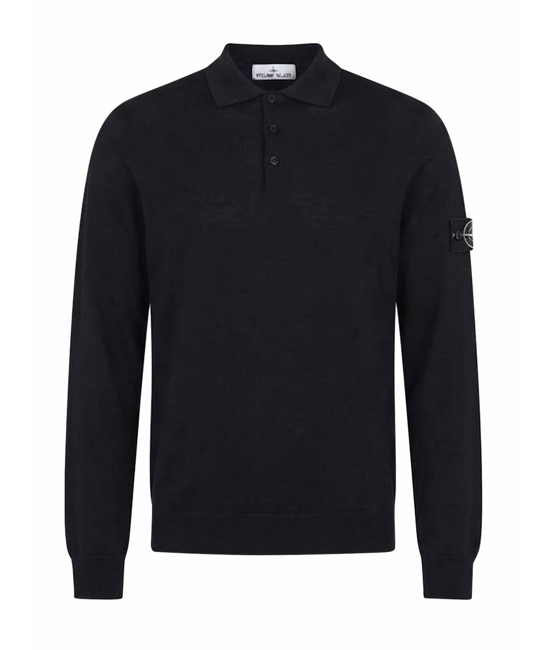 STONE ISLAND Черный шерстяной джемпер / свитер, фото 1