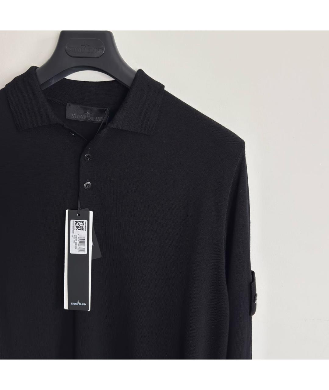 STONE ISLAND Черный шерстяной джемпер / свитер, фото 2