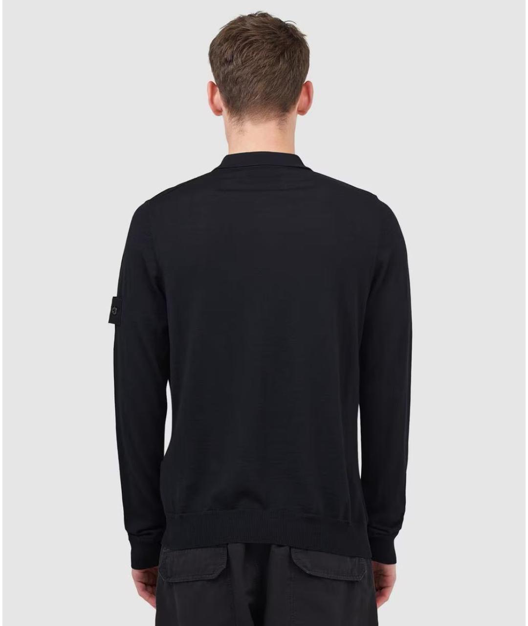 STONE ISLAND Черный шерстяной джемпер / свитер, фото 6