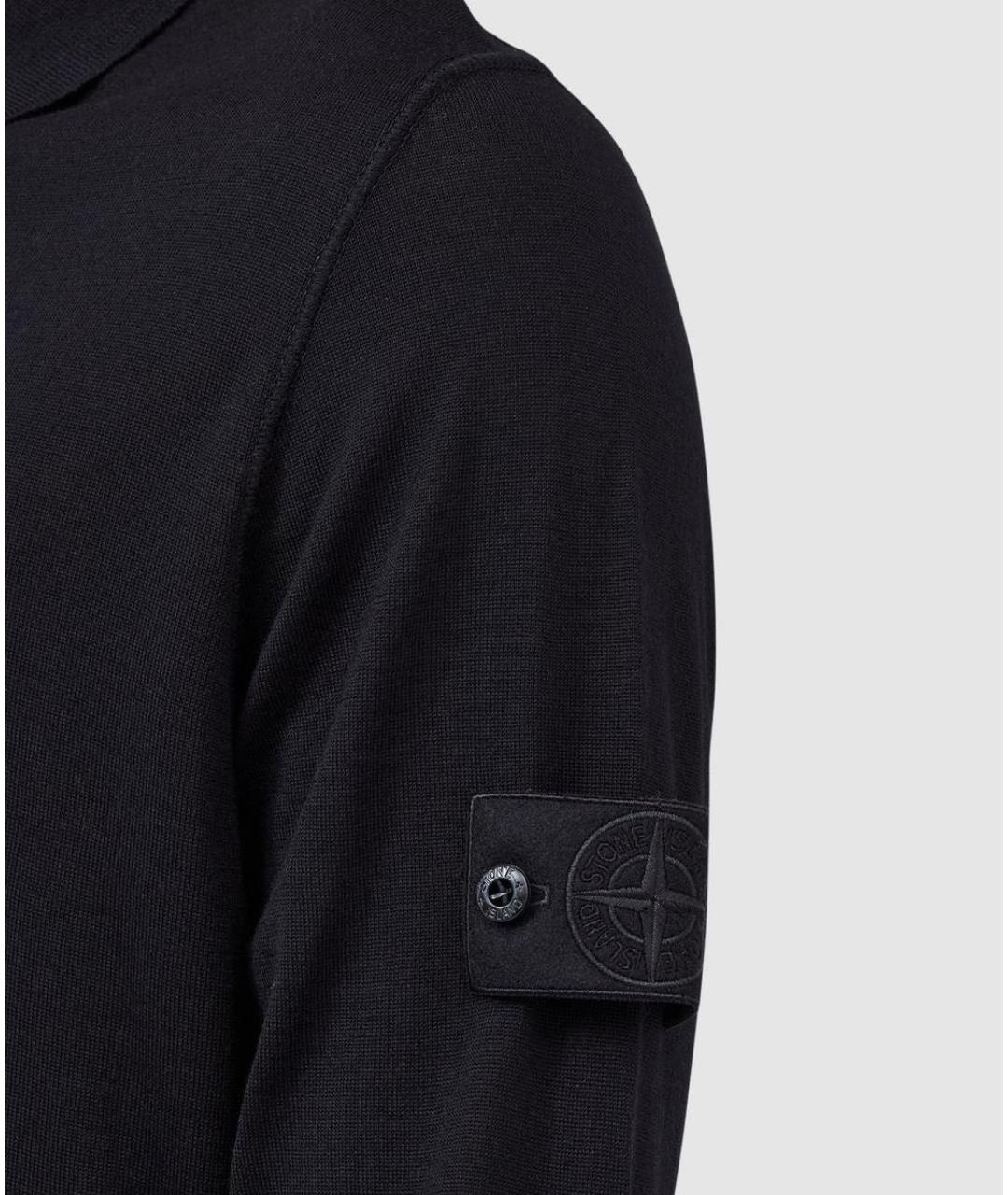 STONE ISLAND Черный шерстяной джемпер / свитер, фото 8