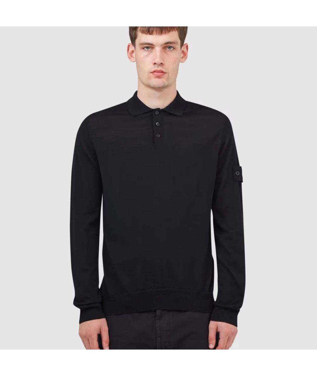 STONE ISLAND Черный шерстяной джемпер / свитер, фото 4