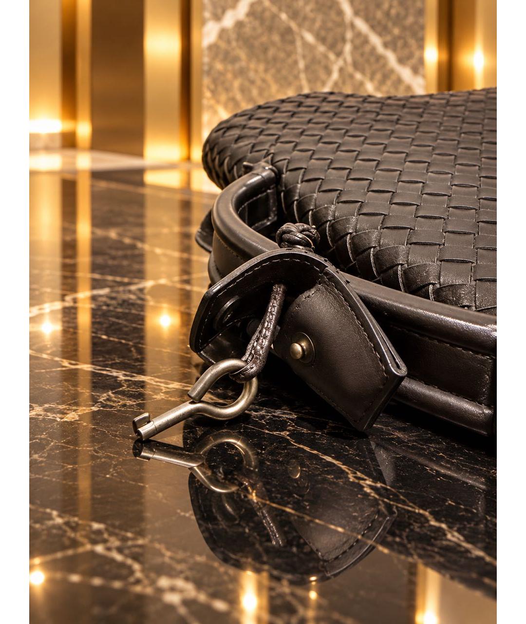 BOTTEGA VENETA Коричневый кожаный портфель, фото 5