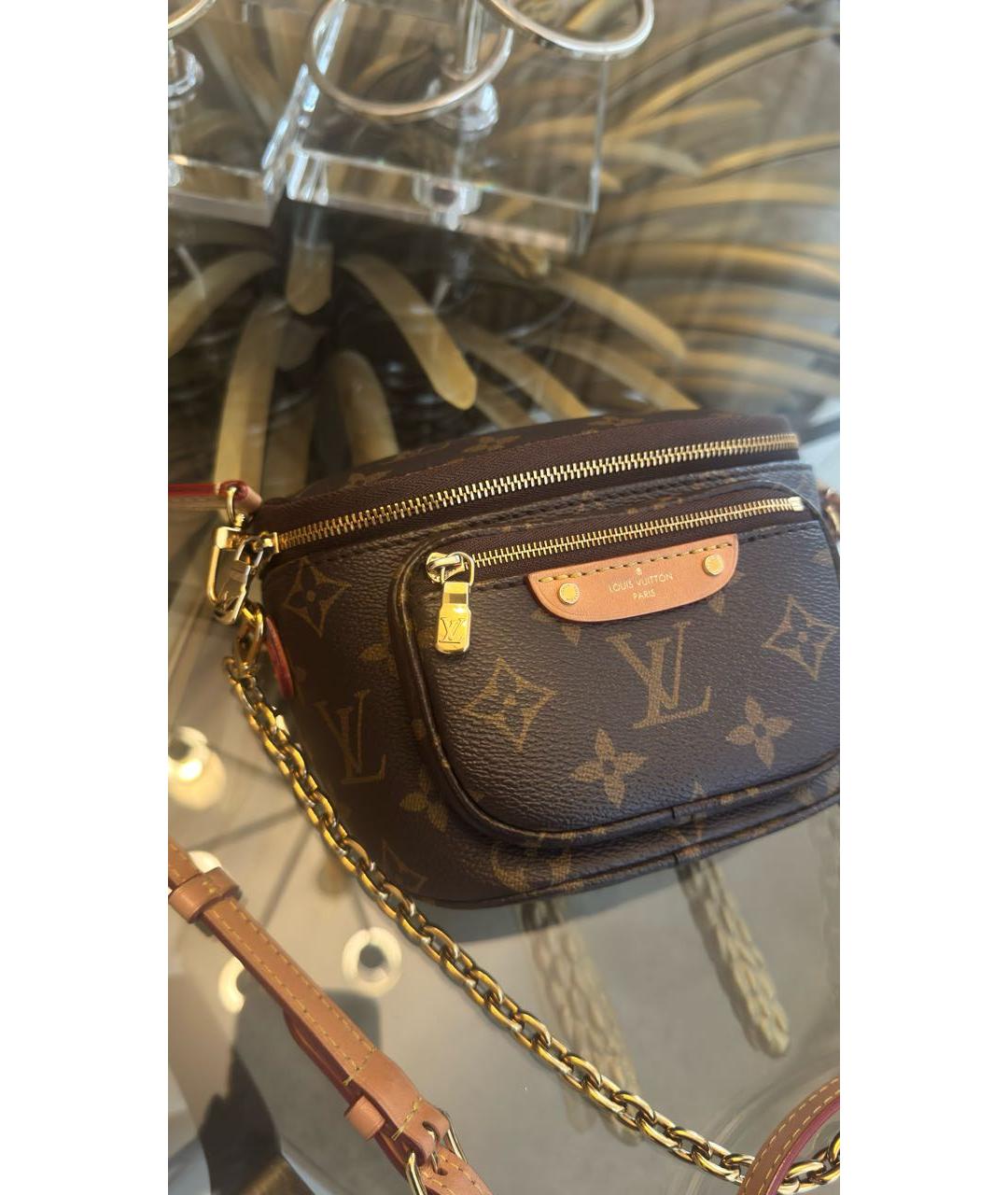 LOUIS VUITTON Коричневая сумка через плечо из канвы, фото 2
