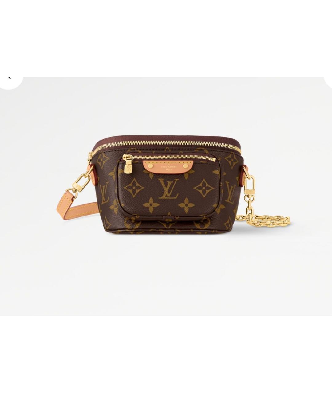 LOUIS VUITTON Коричневая сумка через плечо из канвы, фото 6