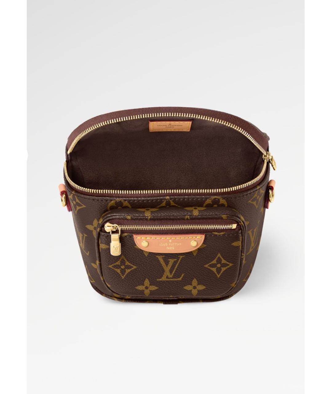 LOUIS VUITTON Коричневая сумка через плечо из канвы, фото 4