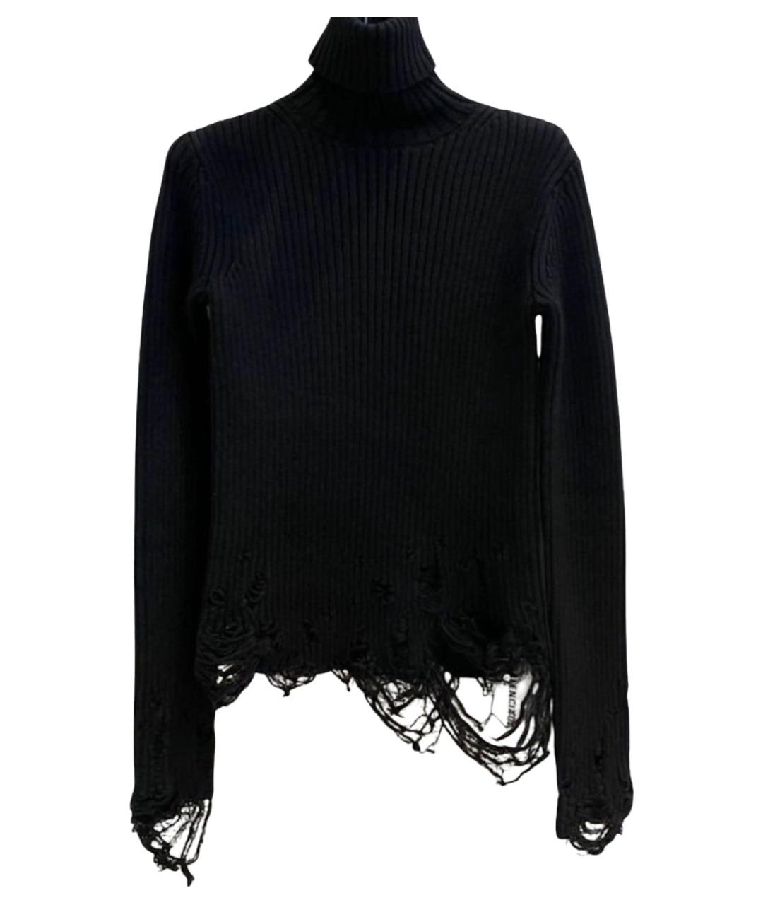 BALENCIAGA Черная шерстяная водолазка, фото 1