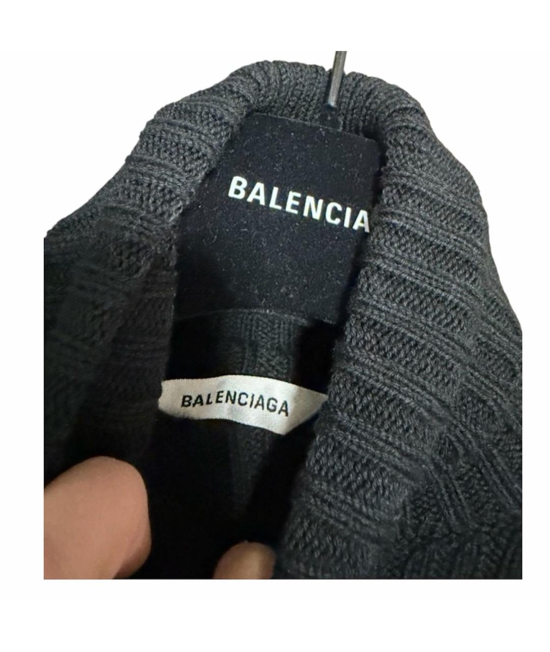 BALENCIAGA Черная шерстяная водолазка, фото 4