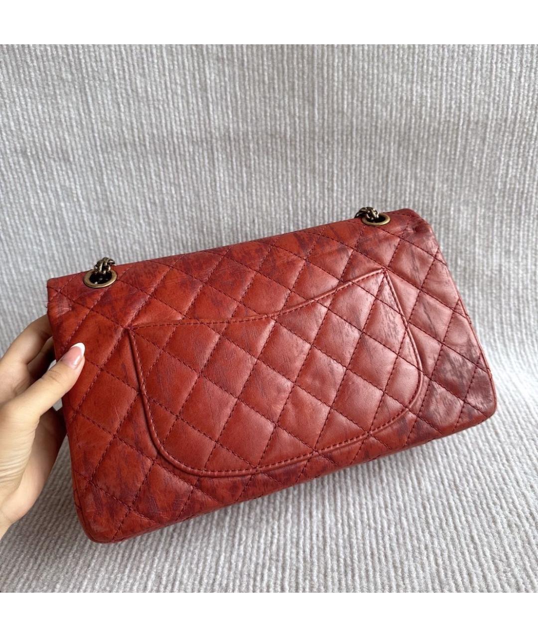 CHANEL Бордовая кожаная сумка через плечо, фото 3
