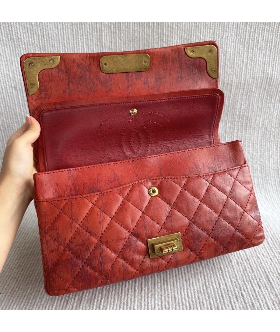 CHANEL Бордовая кожаная сумка через плечо, фото 5