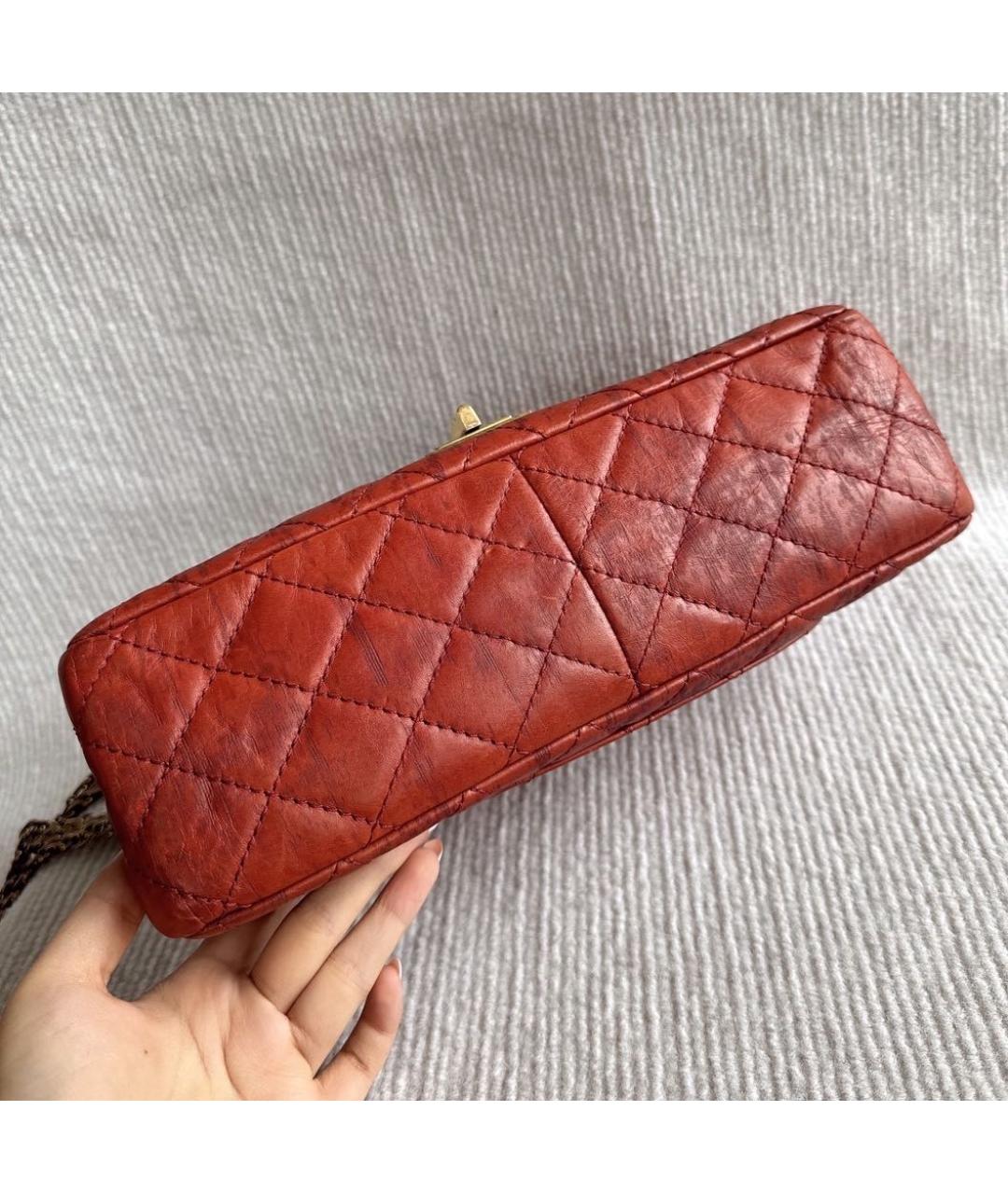 CHANEL Бордовая кожаная сумка через плечо, фото 4