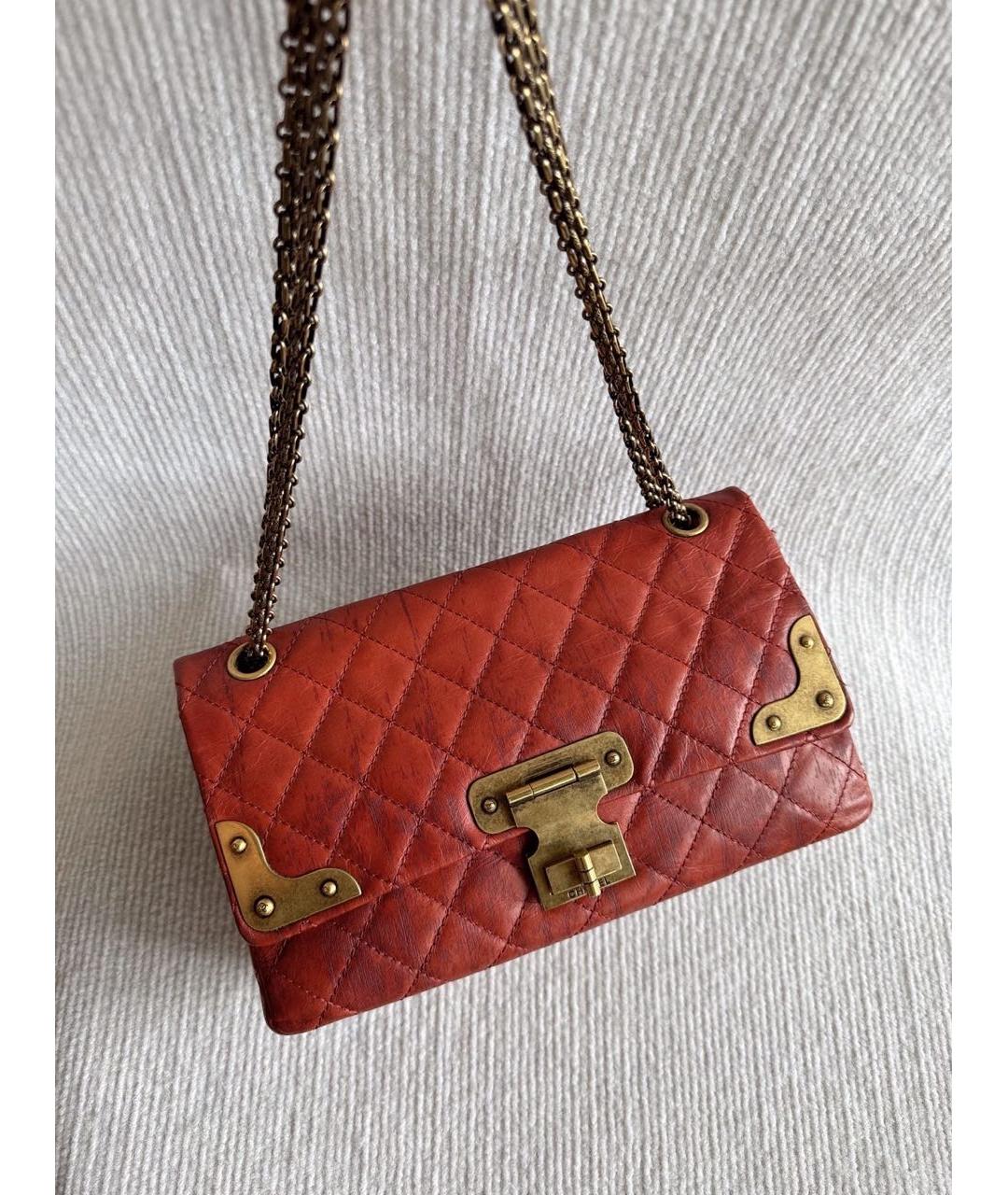 CHANEL Бордовая кожаная сумка через плечо, фото 2