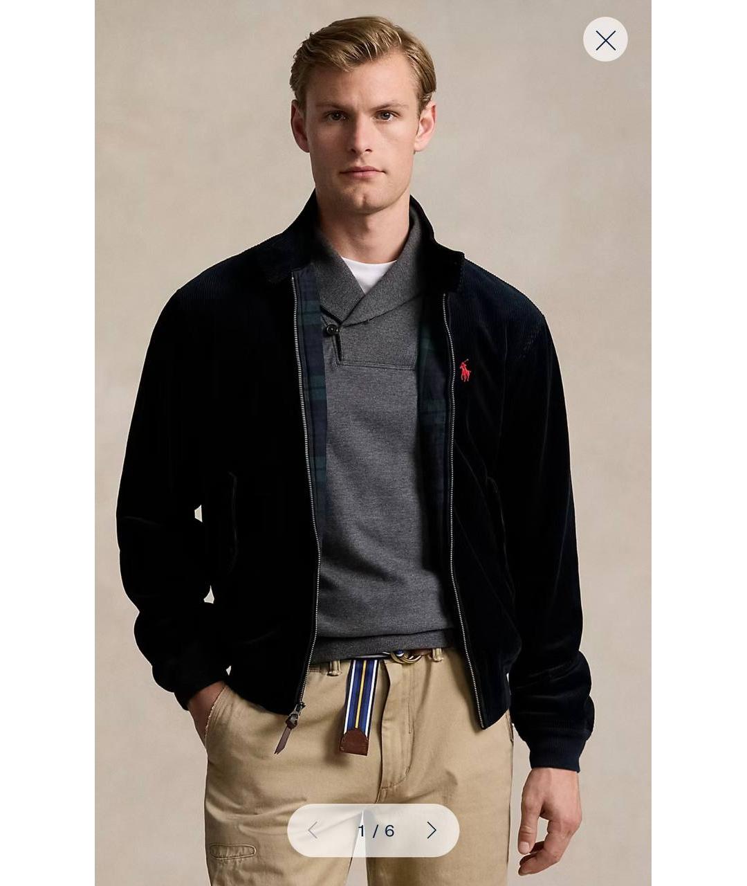 POLO RALPH LAUREN Черная хлопковая куртка, фото 8