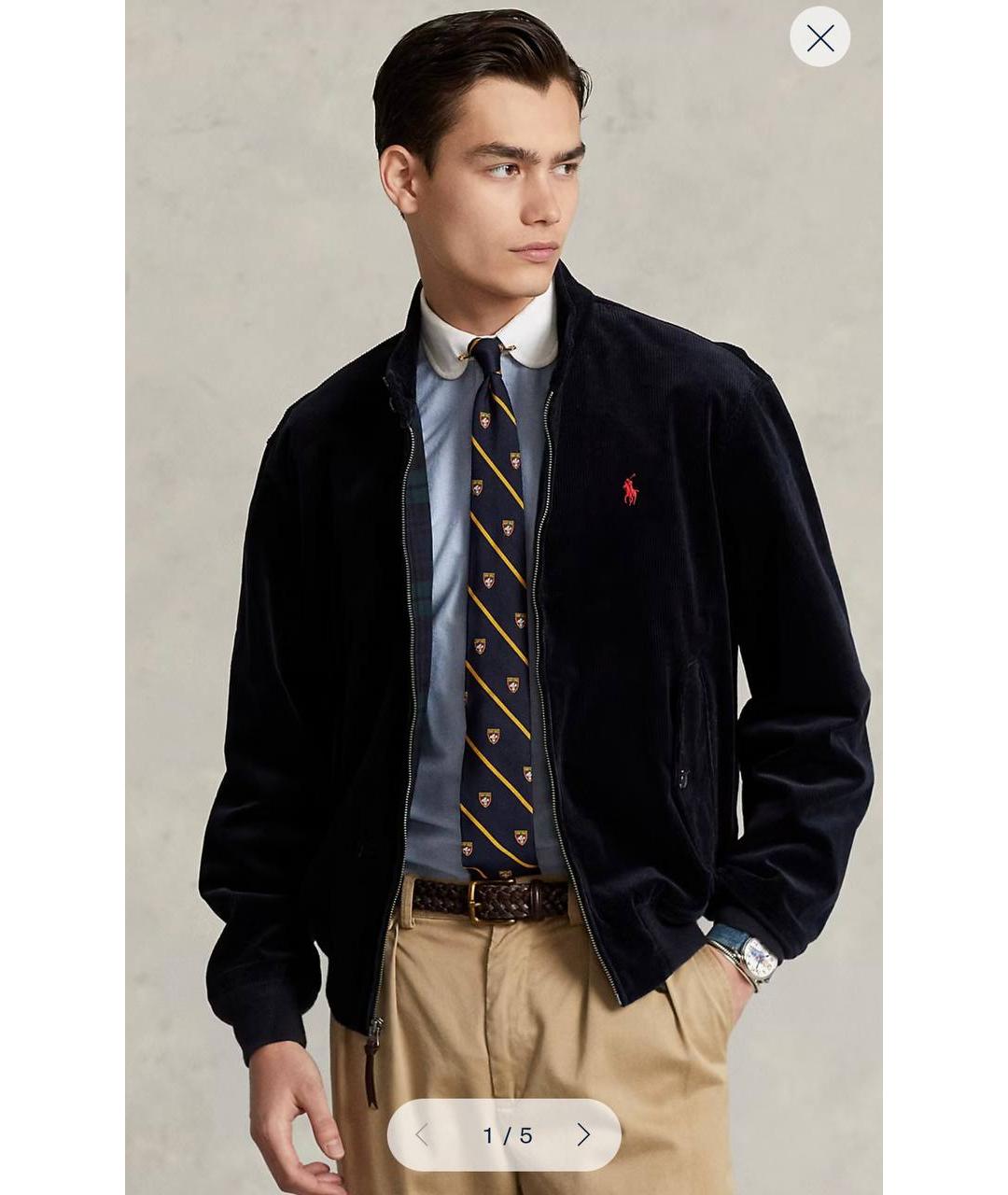 POLO RALPH LAUREN Синяя хлопковая куртка, фото 7