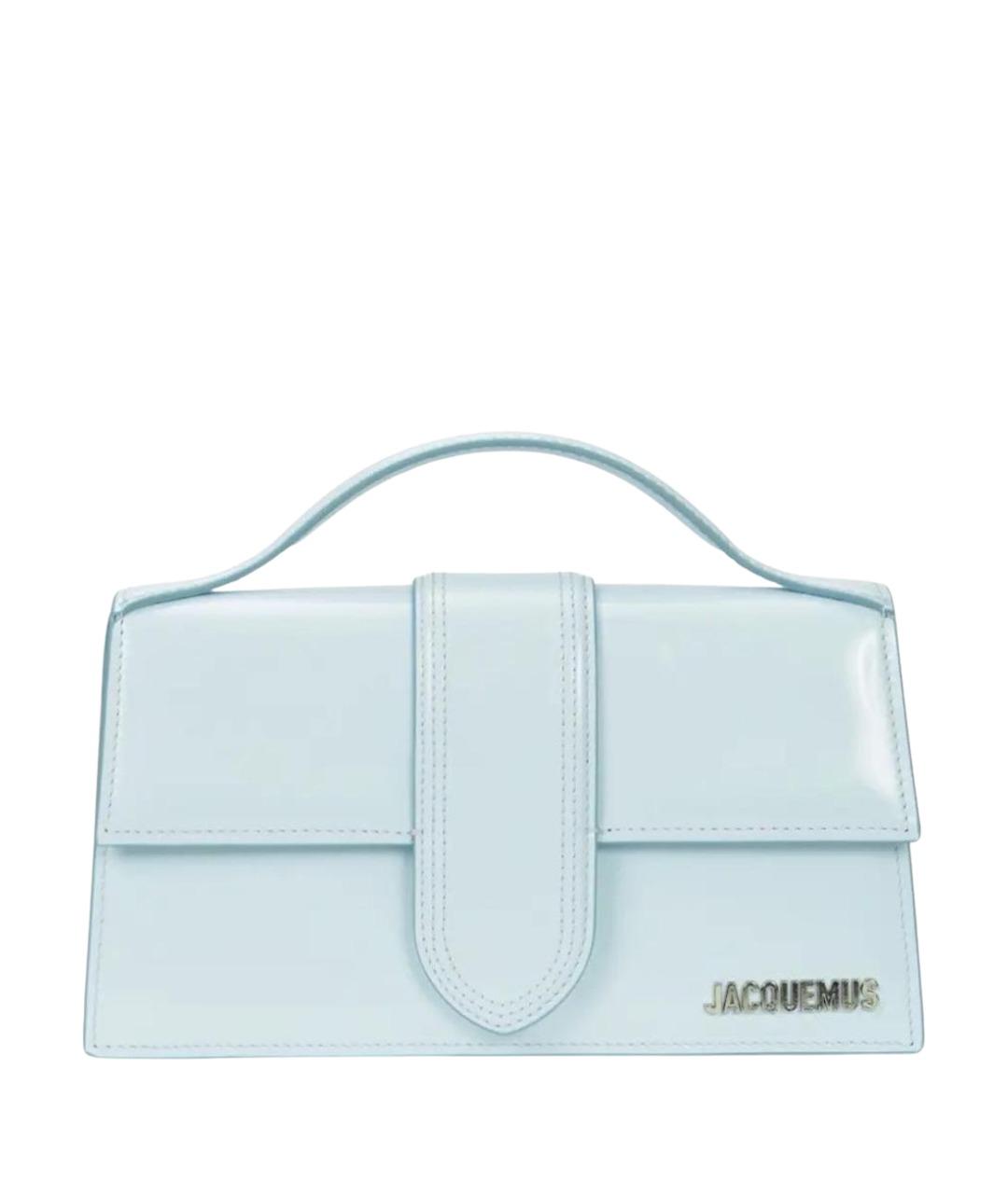 JACQUEMUS Голубая кожаная сумка через плечо, фото 1