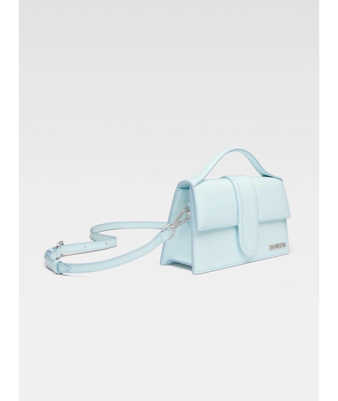 JACQUEMUS Голубая кожаная сумка через плечо, фото 2