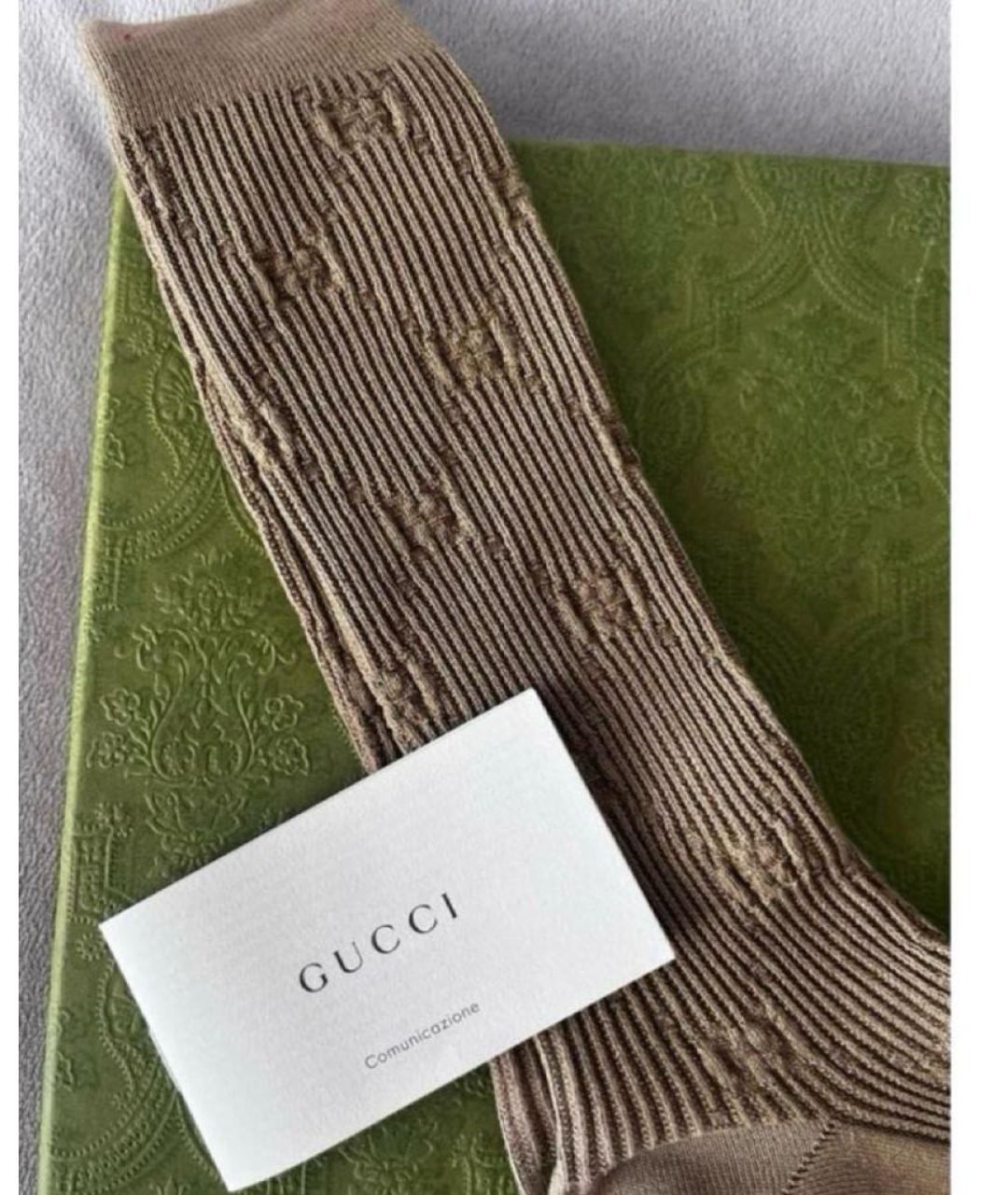 GUCCI Бежевые носки, чулки и колготы, фото 8