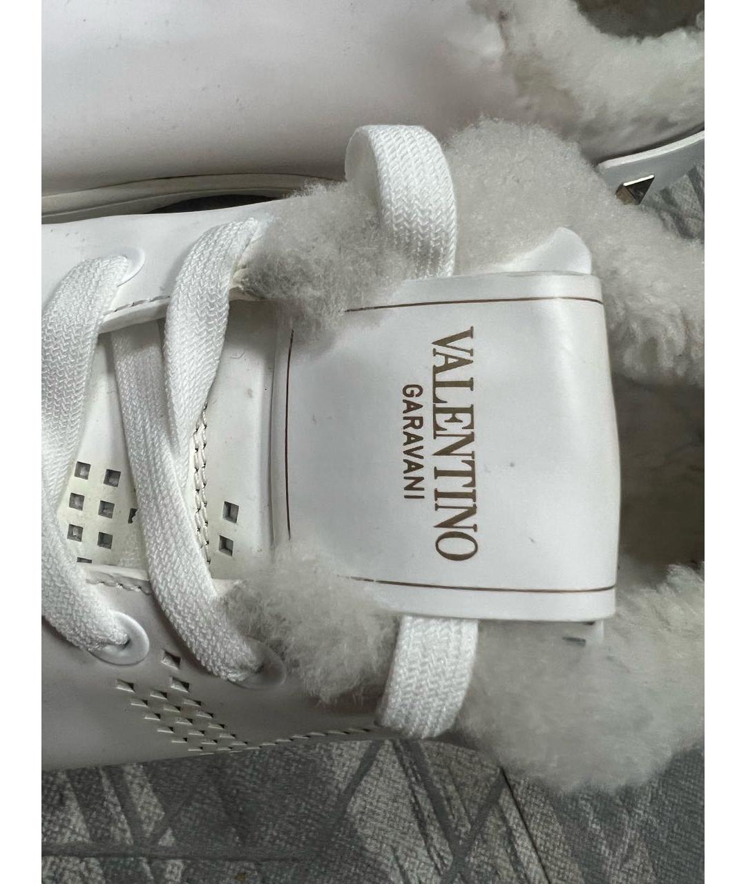 VALENTINO Белые кожаные кроссовки, фото 4
