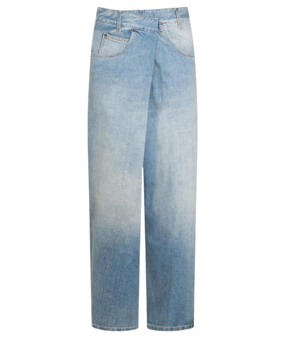 MAISON MARGIELA Синие хлопковые прямые джинсы, фото 1