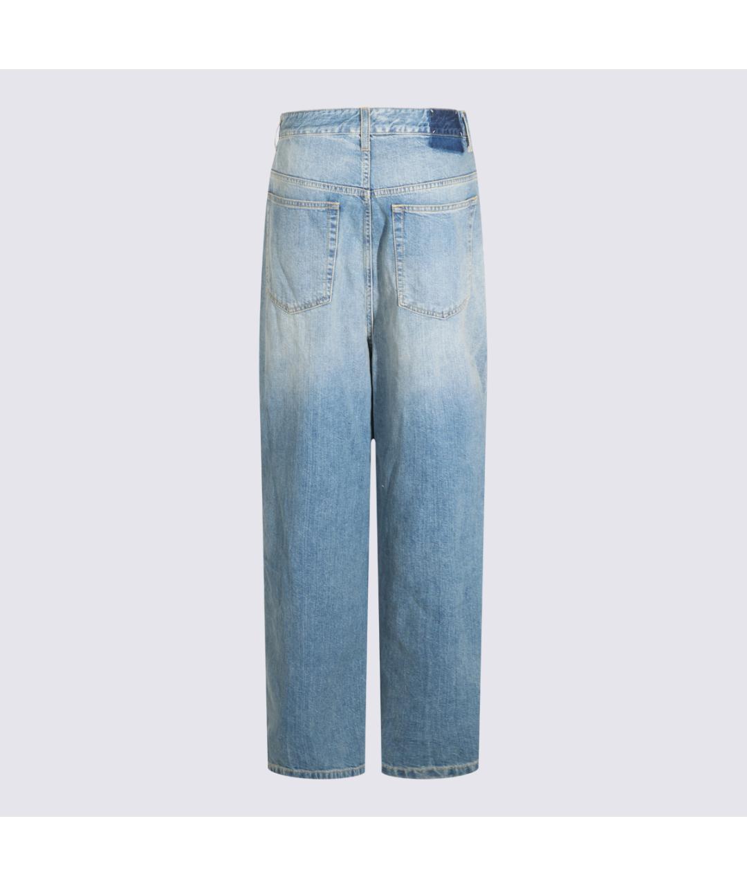 MAISON MARGIELA Синие хлопковые прямые джинсы, фото 2