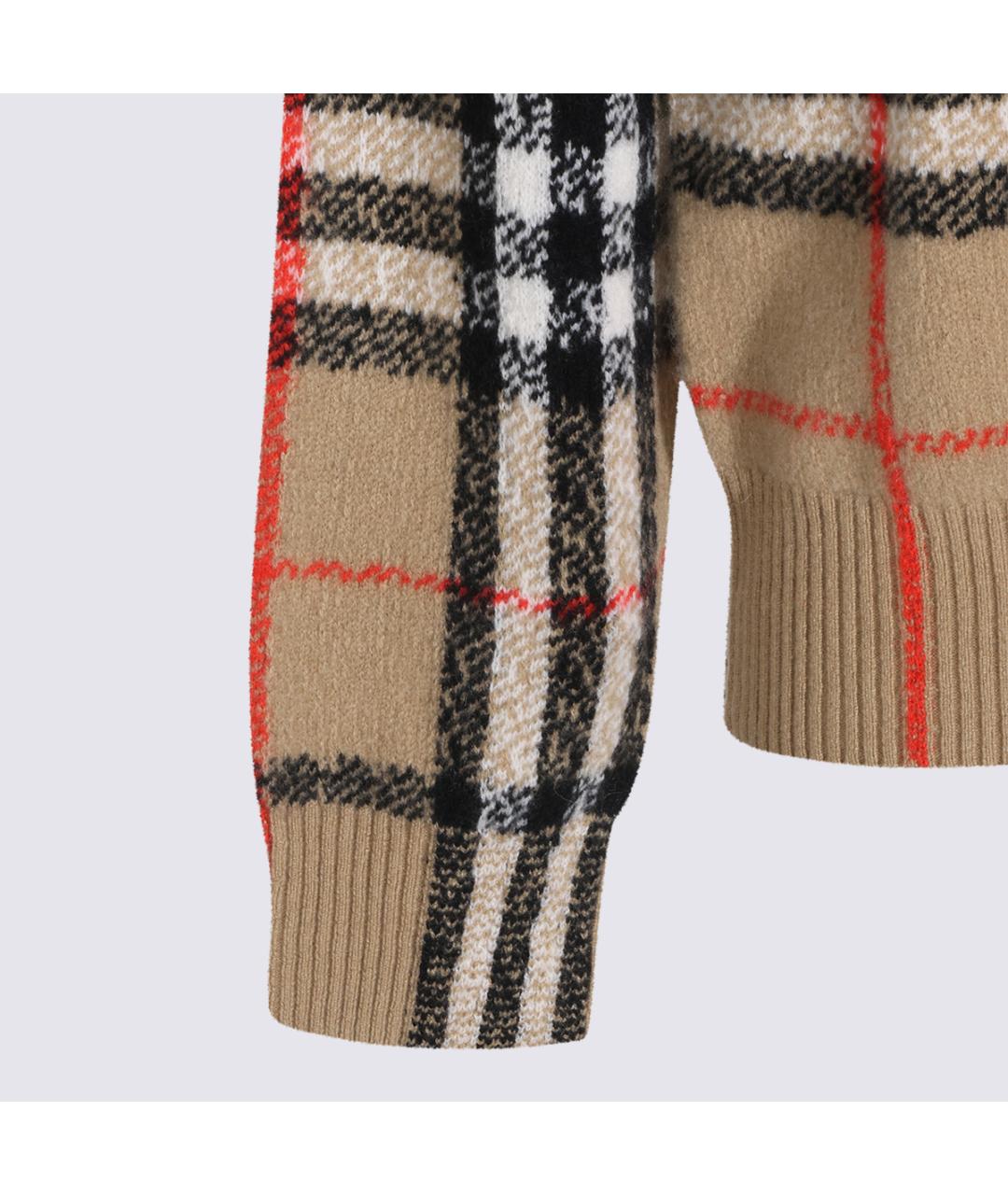 BURBERRY Бежевый шерстяной джемпер / свитер, фото 2