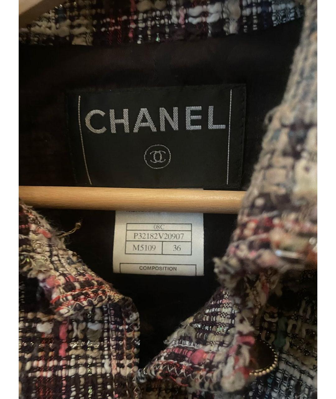 CHANEL Мульти твидовый жакет/пиджак, фото 3