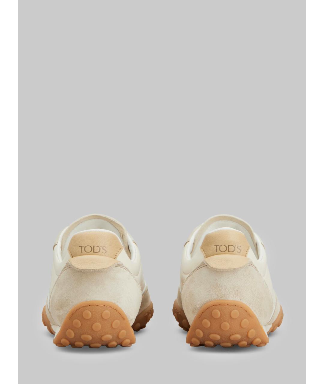 TOD'S Белые кожаные кроссовки, фото 3