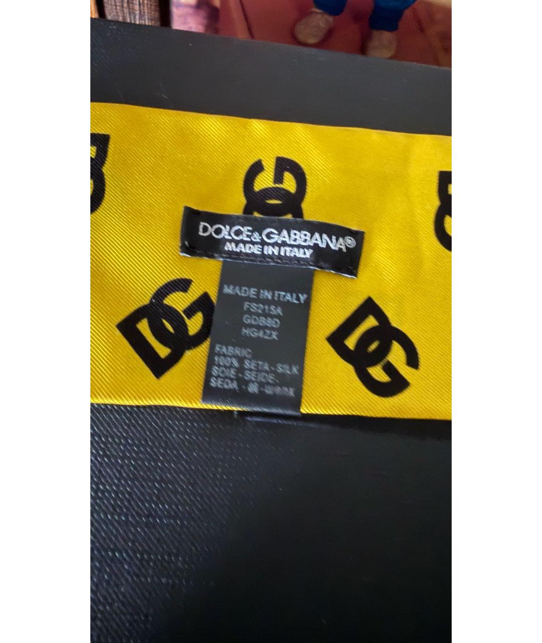DOLCE&GABBANA Желтая повязка на голову, фото 4
