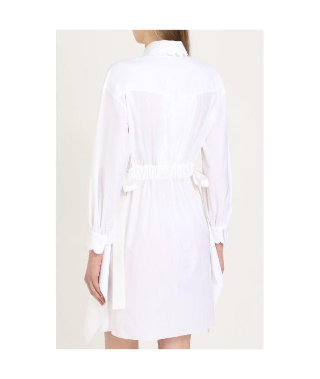 FENDI Белое хлопковое повседневное платье, фото 4