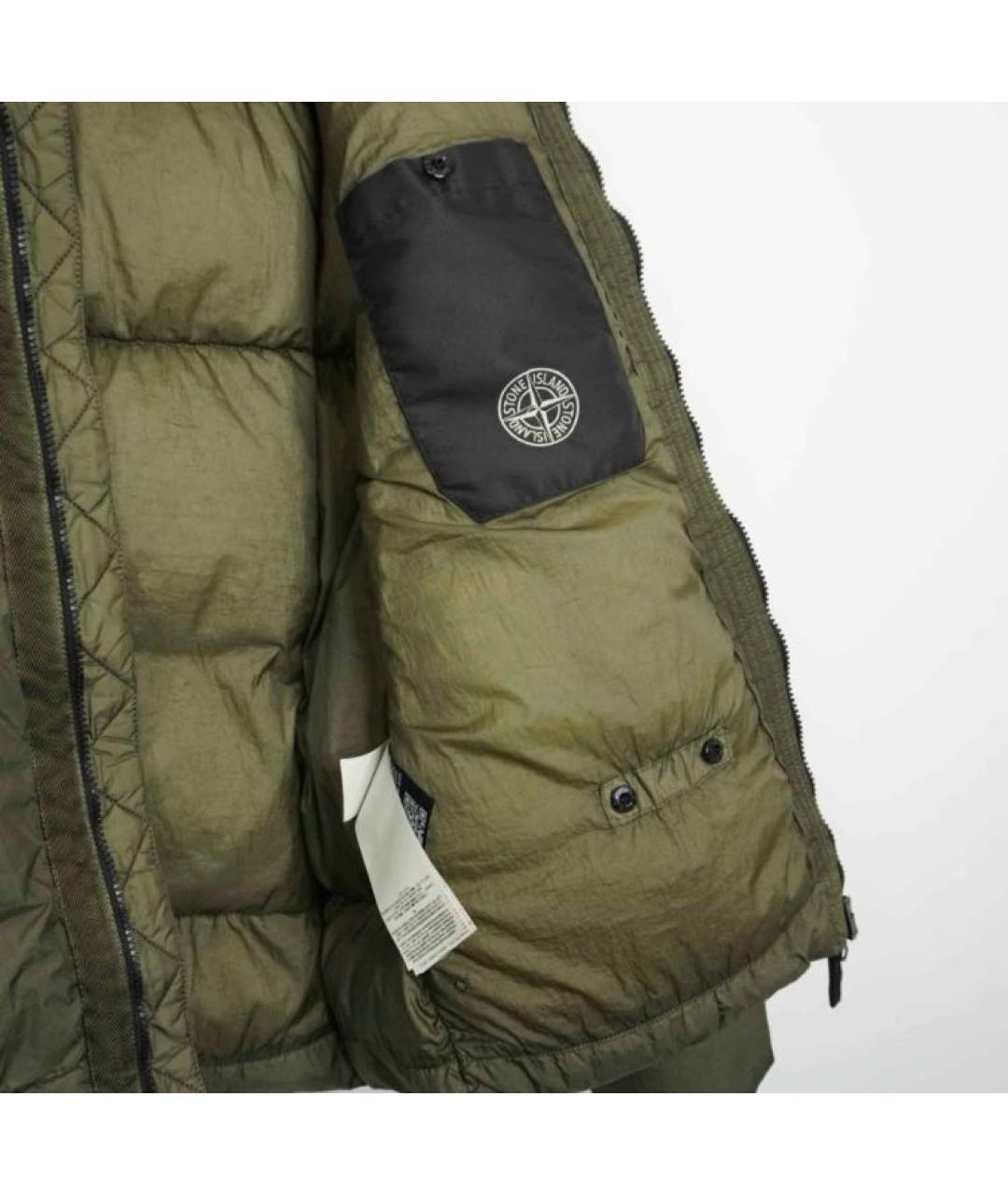 STONE ISLAND Хаки нейлоновый пуховик, фото 5