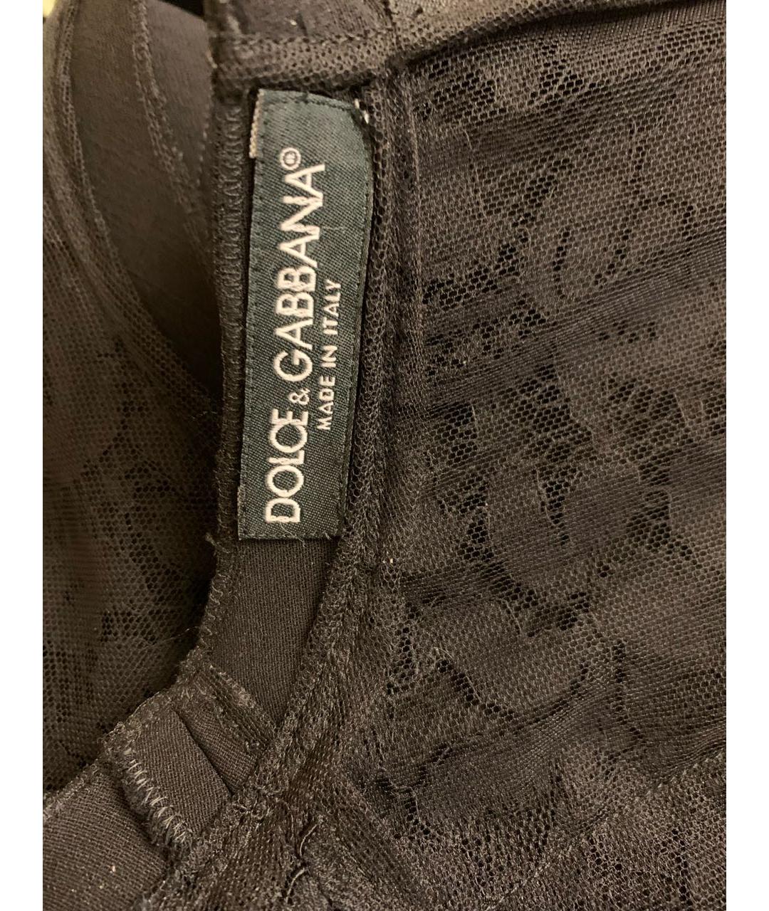DOLCE&GABBANA Черное кашемировое повседневное платье, фото 3