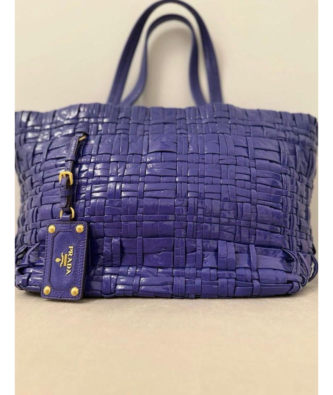 PRADA Фиолетовая кожаная сумка через плечо, фото 8