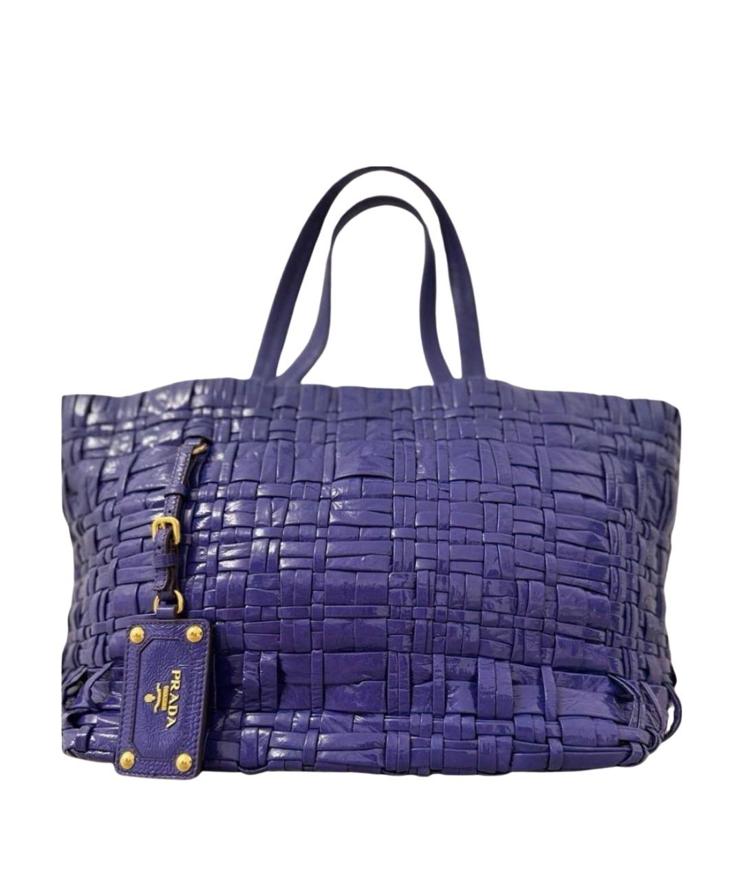 PRADA Фиолетовая кожаная сумка через плечо, фото 1