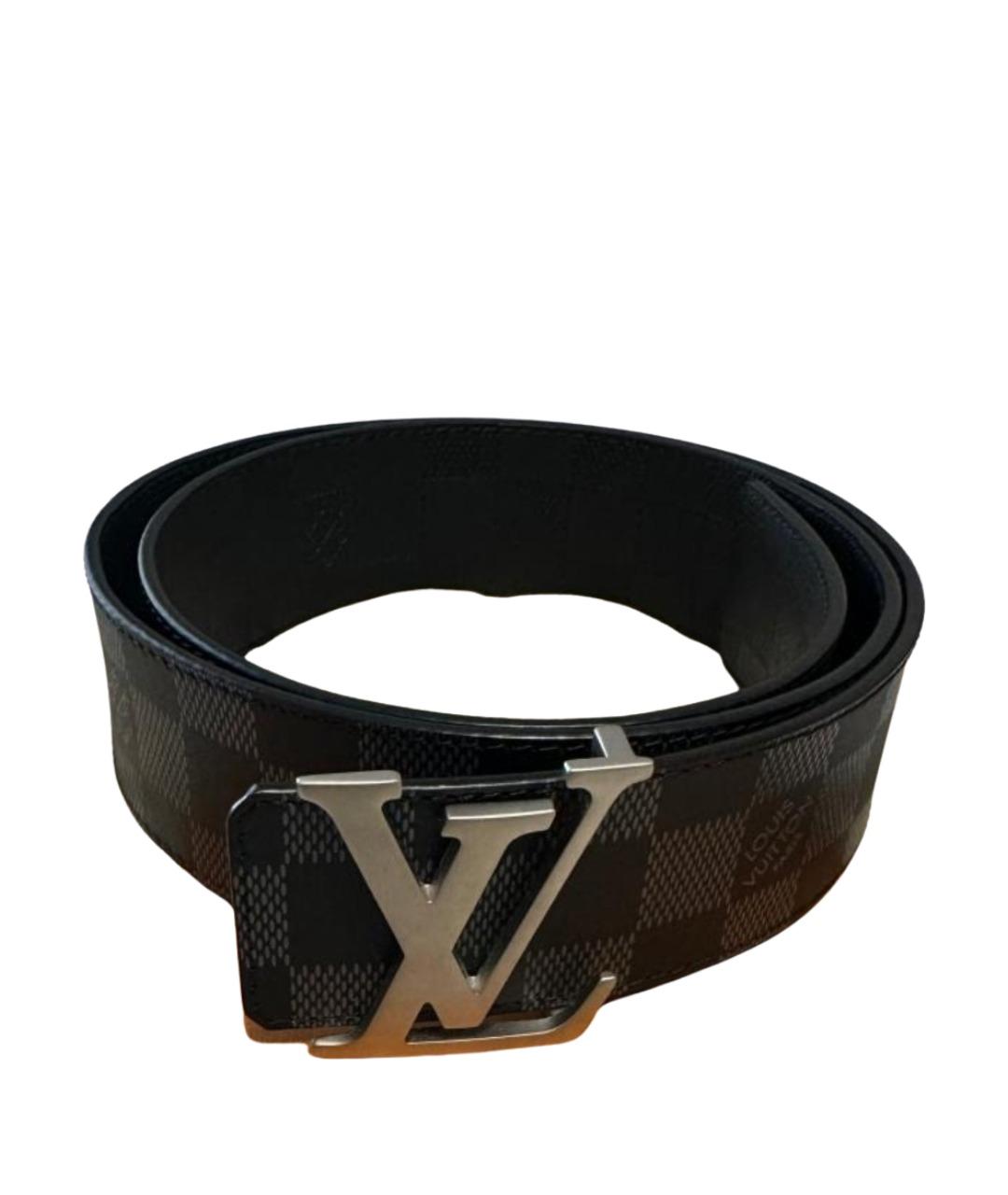 LOUIS VUITTON Темно-синий кожаный ремень, фото 1